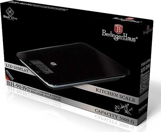 Berlingerhaus Váha kuchyňská digitální 5 kg Black Silver Collection