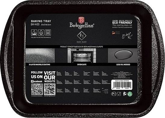 Berlingerhaus Pečící plech hluboký s nepřilnavým povrchem hluboký 35x27x6.5cm Black Rose Collection 