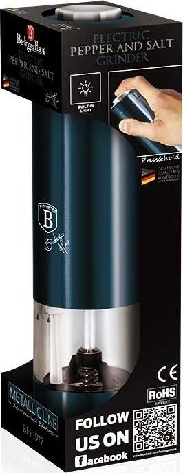 Berlingerhaus Mlýnek na pepř a sůl elektrický Aquamarine Metallic Line 