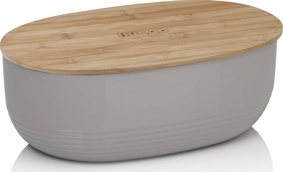 Kela Chlebník NAMUR plast / dřevo šedá 