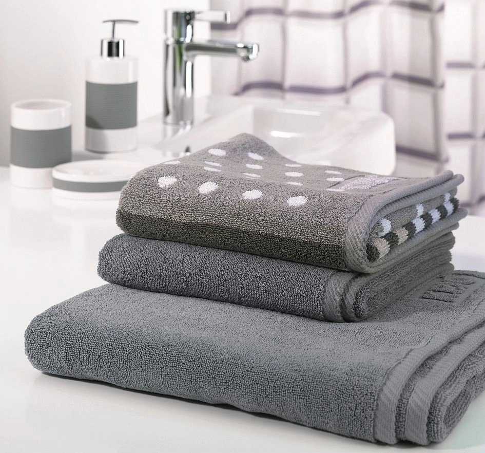 Kela Ručník LADESSA 50x100 cm, šedý/béžový 