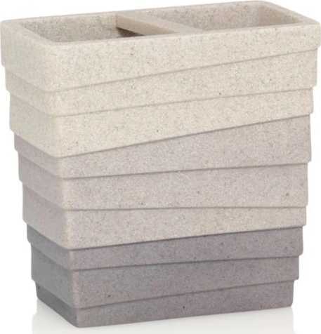 Kela Držák na zubní kartáčky VALURA umělý kámen 