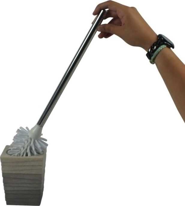 Kela WC set VALURA poly, šedá 10x10x43cm 