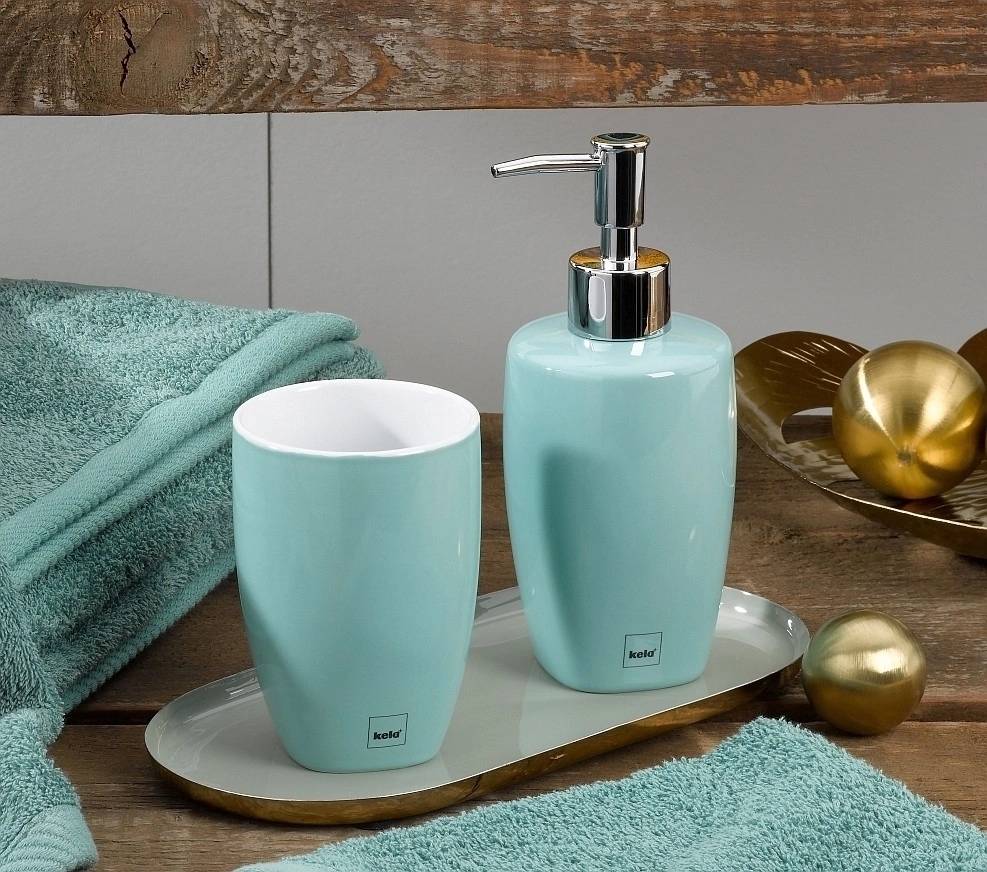 Kela Dávkovač mýdla LINDANO keramika mentolová 