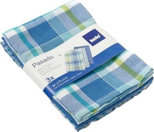Kela Utěrka na nádobí PASADO 3ks modrá  65 x 45 cm 