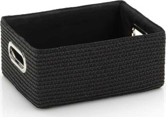 Kela Koš RIMOSSA 31x23x14cm, plast černý, kovový úchyt 