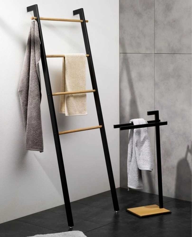 Kela Držák na ručníky žebřík OAK kov/dřevo 
