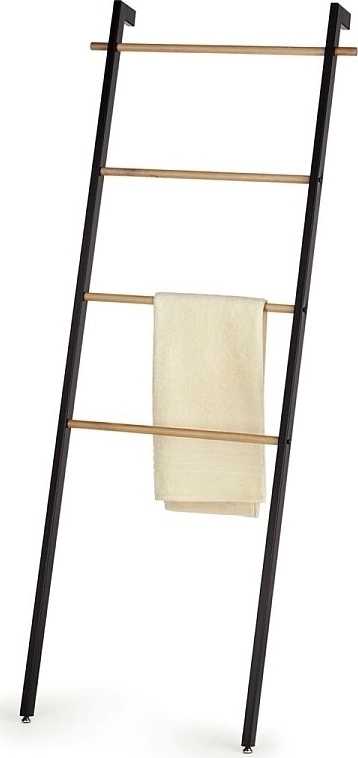 Kela Držák na ručníky žebřík OAK kov/dřevo 