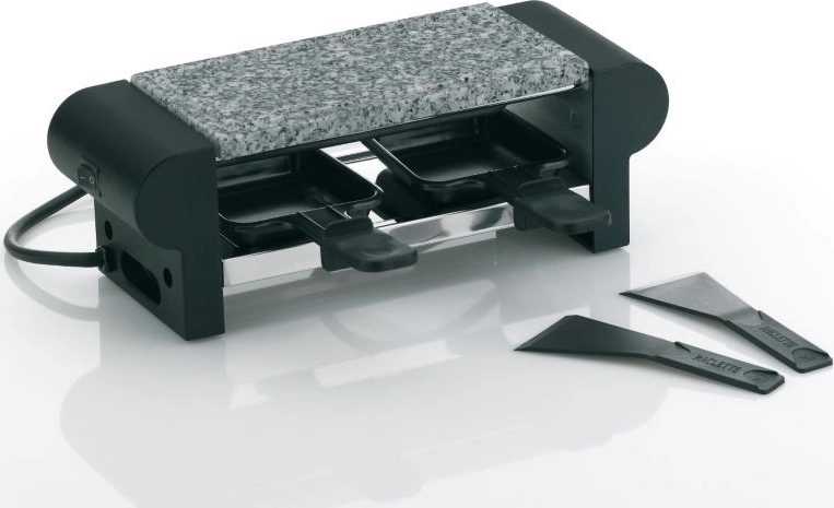 Kela Kamenný gril SPLÜGEN černý, 29,5x10,5x10 cm, 2 pánvičky a špachtle 