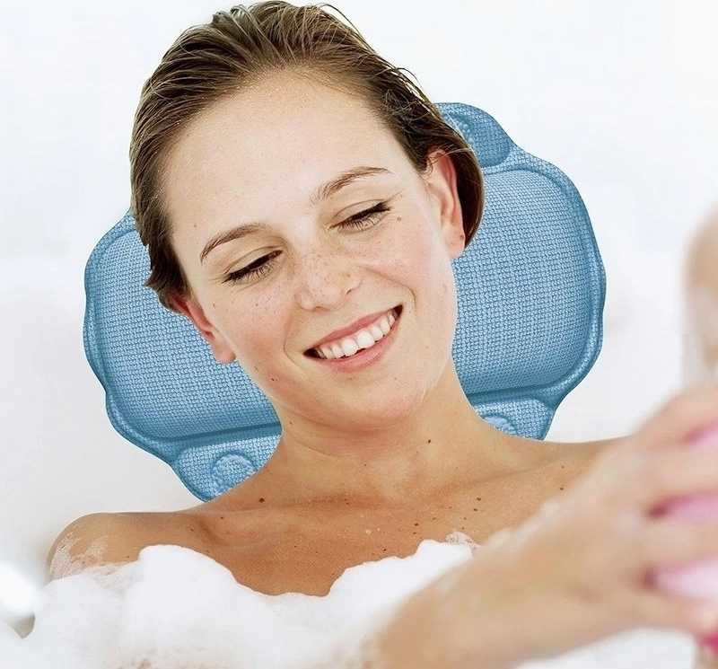 Kela Polštář do vany KRETA 32 x 23 cm modrá 