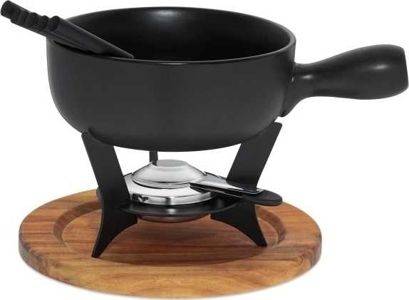 Kela Sýrové fondue COUNTRY nerez / keramika o22 cm 