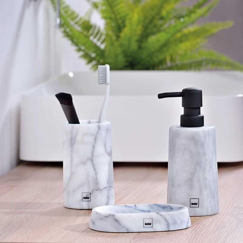 Kela WC štětka VARDA mramor 47,5 cm 