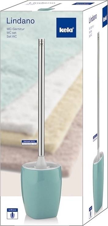 Kela WC štětka LINDANO keramika mentolová 45 cm