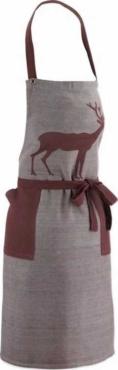 Kela Zástěra HENRIK 100% bavlna hnědá 