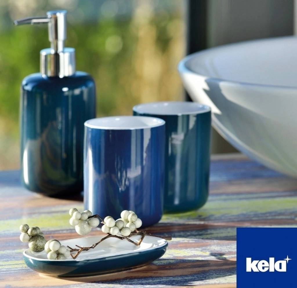 Kela Pohár ISABELLA keramika modrozelená 