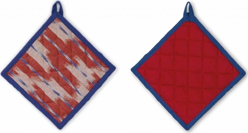 Kela Chňapka čtvercová ETHNO 100% bavlna červená 20x20cm 