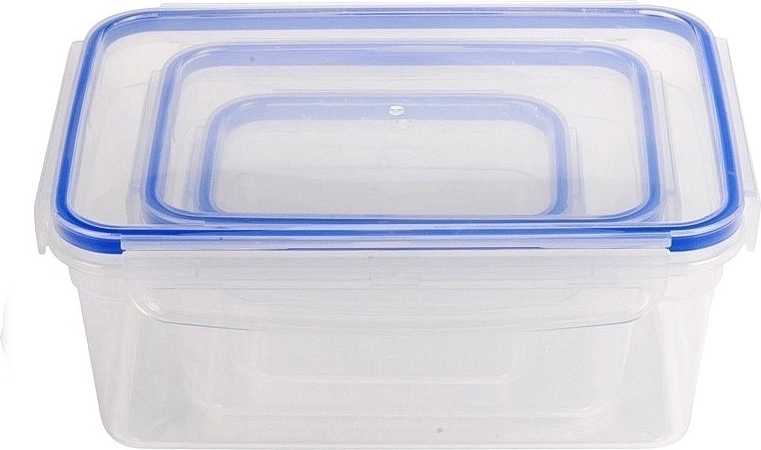 Excellent Dóza na potraviny s klip víčkem sada 3 ks