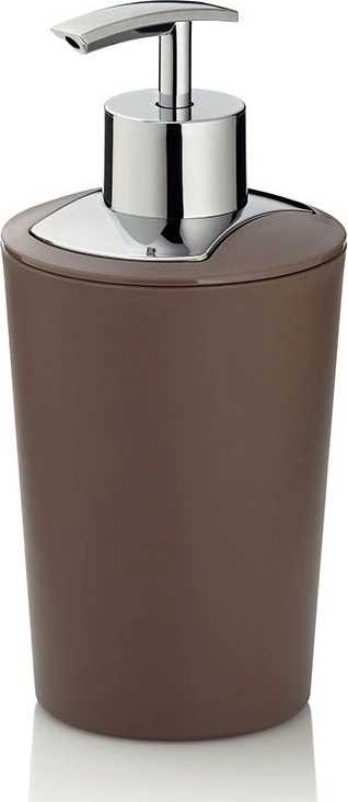 Kela Dávkovač mýdla MARTA plastik šedohnědá H 17cm / Ř 8cm / 350 
