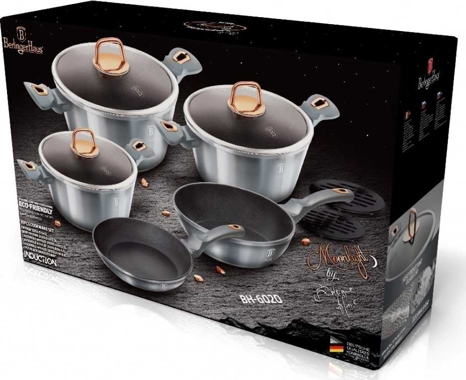 Berlingerhaus Sada nádobí s titanovým povrchem 10 ks Moonlight Edition