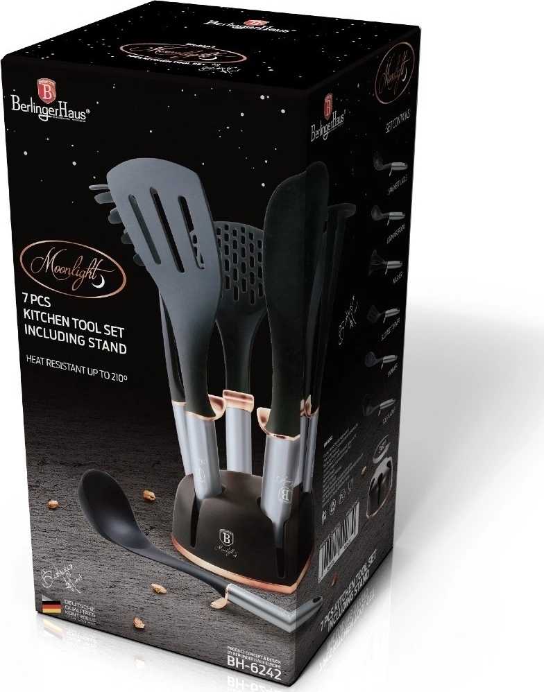 Berlingerhaus Kuchyňské náčiní ve stojanu sada 7 ks Moonlight Edition 