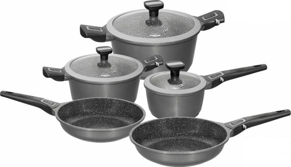 Stoneline Sada nádobí s mramorovým povrchem IMAGINATION 8 ks