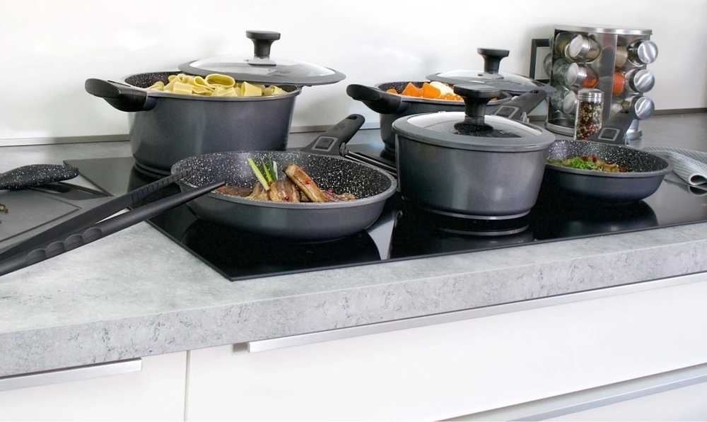 Stoneline Sada nádobí s mramorovým povrchem  IMAGINATION 8 ks 