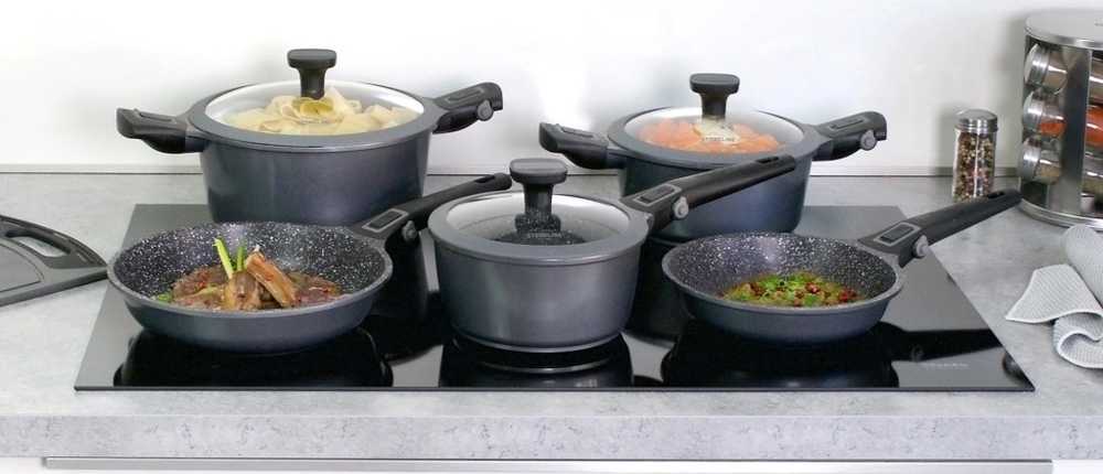 Stoneline Sada nádobí s mramorovým povrchem  IMAGINATION 8 ks 