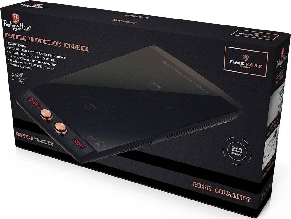 Berlingerhaus Indukční vařič dvouplotýnkový 1600W Black Rose Collection 