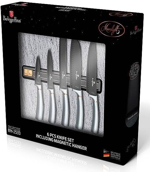 Berlingerhaus Sada nožů s magnetickým držákem 6 ks Moonlight Edition 