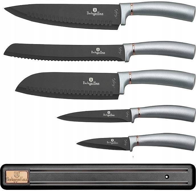 Berlingerhaus Sada nožů s magnetickým držákem 6 ks Moonlight Edition 