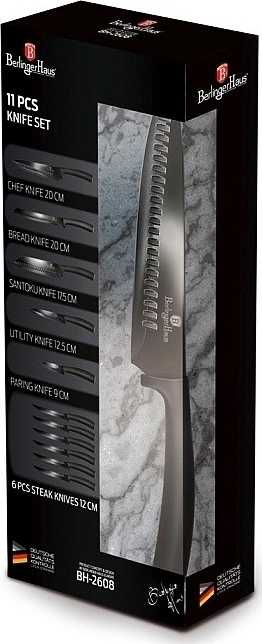 Berlingerhaus Sada nožů s nepřilnavým povrchem 11 ks Royal Black Collection 