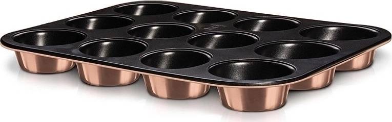 Berlingerhaus Forma na muffiny s nepřilnavým povrchem 12 ks Rosegold Metallic Line 
