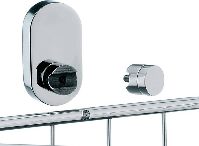 Kela Rohová polička LUCIDO ušlechtilá ocel 28,5x22,5x9,5cm