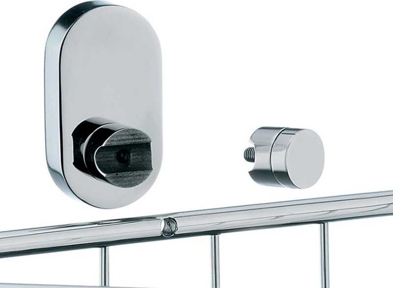 Kela Rohová polička LUCIDO ušlechtilá ocel 28,5x22,5x9,5cm