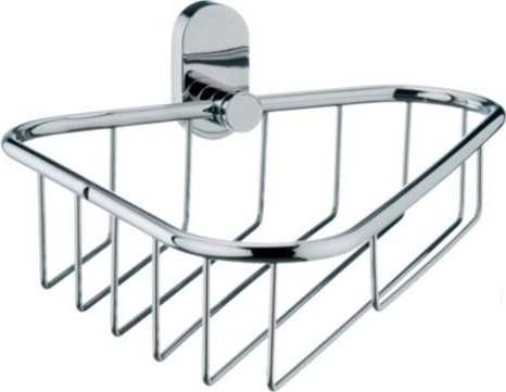 Kela Rohová polička LUCIDO ušlechtilá ocel 28,5x22,5x9,5cm