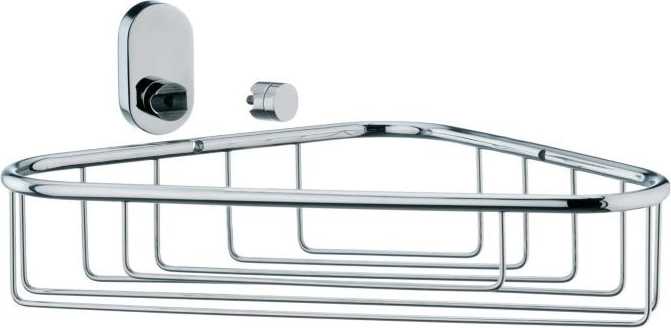 Kela Rohová polička LUCIDO ušlechtilá ocel, upevnění vlevo 28,5x22,5x9,5cm