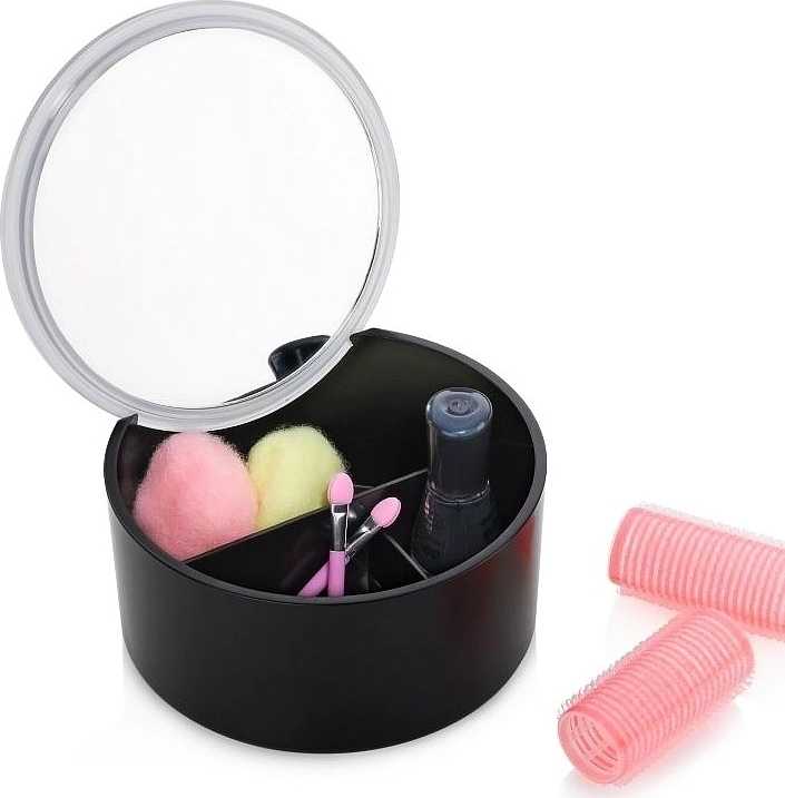 Kela Kosmetická dóza a zrcátko 2v1 TILDA černá