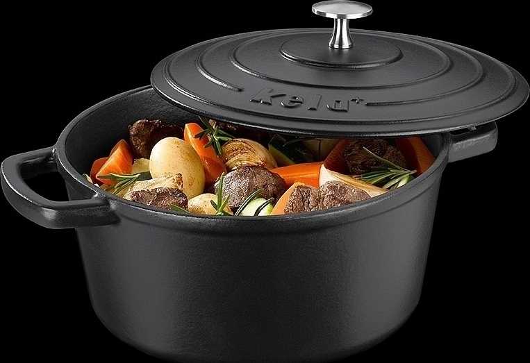 Kela Pekáč litinový s poklicí CALIDO 24 cm černá 