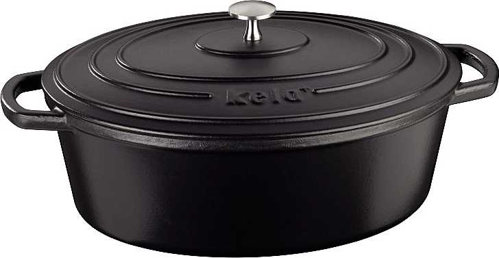 Kela Pekáč litinový s poklicí CALIDO 33x26 cm černá 