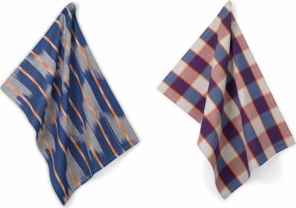 Kela Utěrka na nádobí ETHNO sada modrá 2 ks 100% bavlna, 50x70cm 