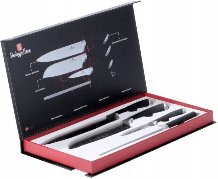 Berlingerhaus Sada nožů 4 ks Velvet nerez / černá 