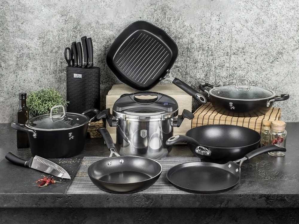 Berlingerhaus Sada nádobí s nepřilnavým povrchem 15 ks Black Professional Line 