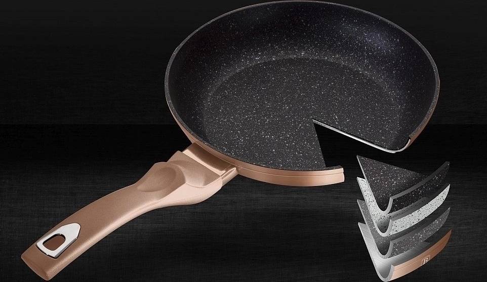 Berlingerhaus Sada nádobí s mramorovým povrchem 17 ks Rosegold Metallic Line 