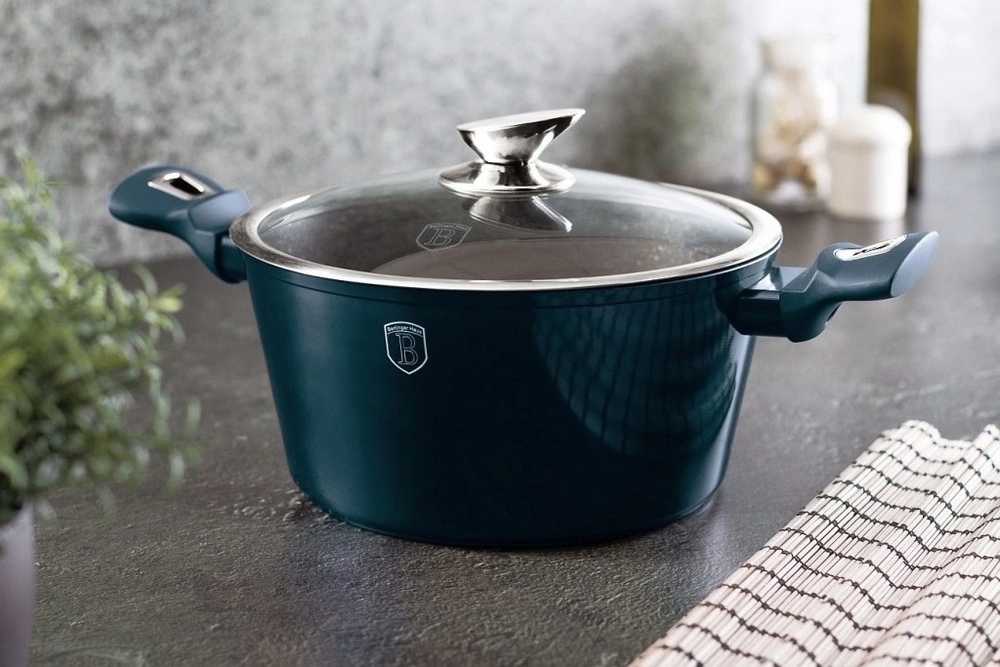 Berlingerhaus Sada nádobí s mramorovým povrchem 17 ks Aquamarine Metallic Line