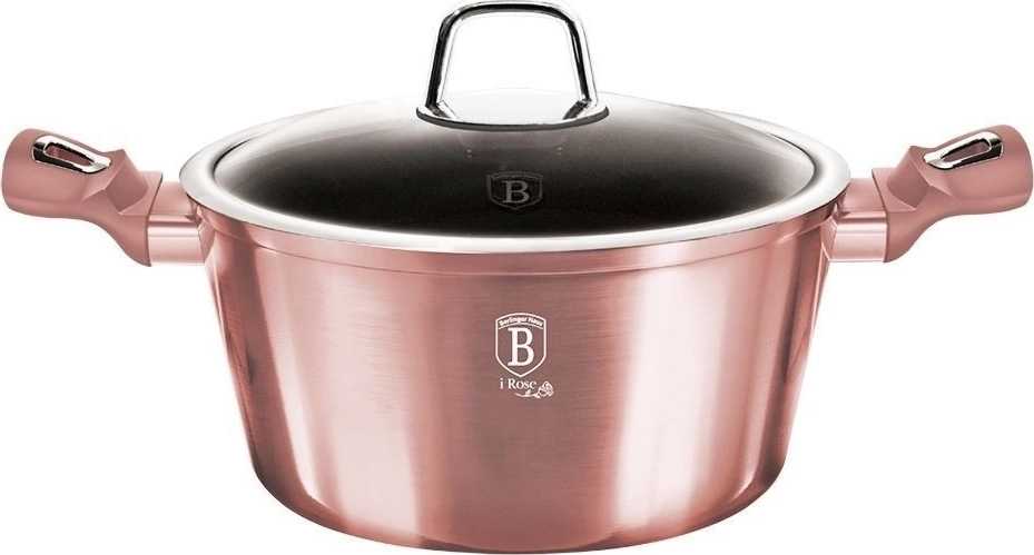 Berlingerhaus Kastrol s poklicí s titanovým povrchem 24 cm I-Rose Edition 