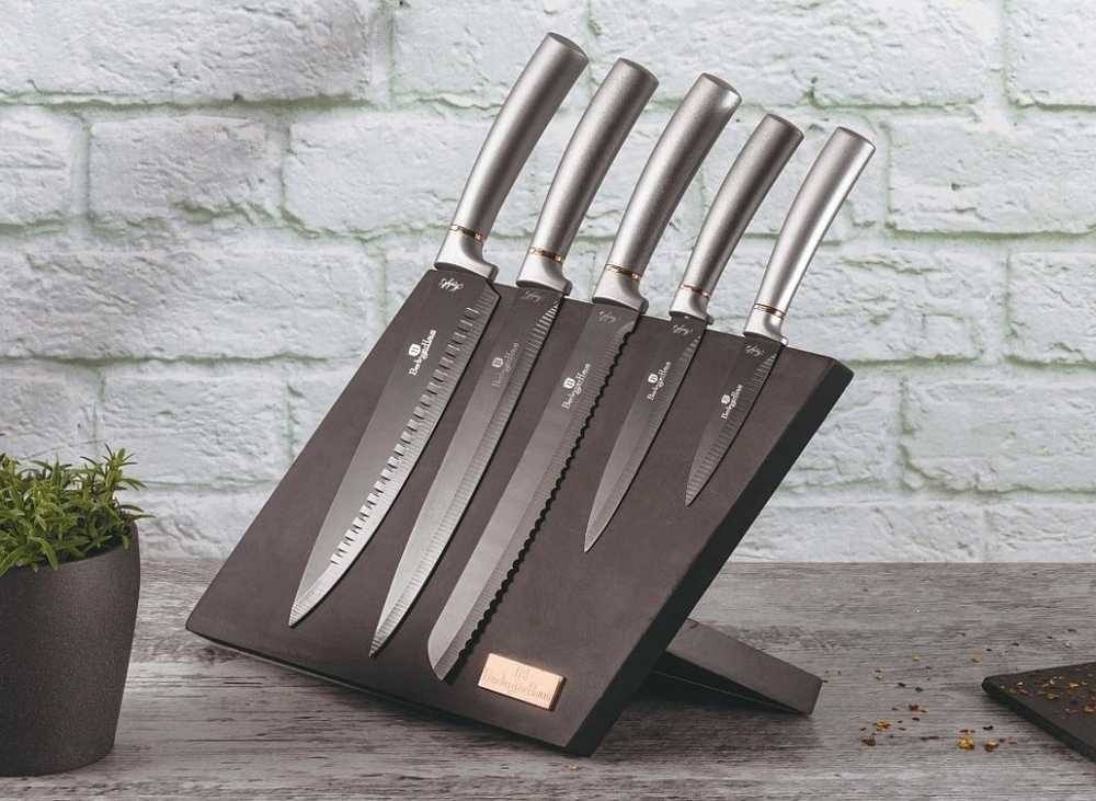 Berlingerhaus Sada nožů s magnetickým stojanem 6 ks Moonligt Collection 