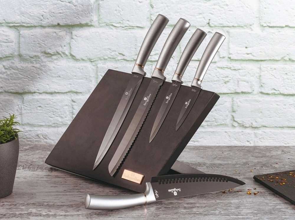 Berlingerhaus Sada nožů s magnetickým stojanem 6 ks Moonligt Collection 