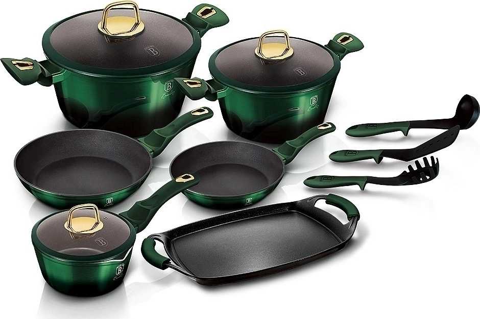 Berlingerhaus Sada nádobí s titanovým povrchem 12+2 ks Emerald Collection