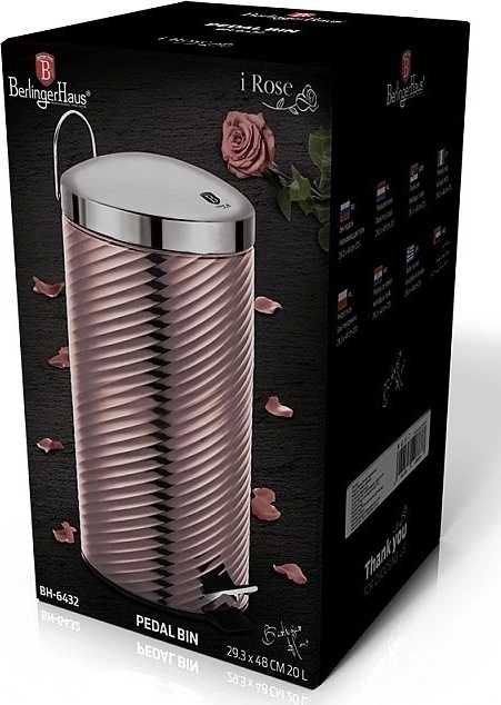 Berlingerhaus Koš odpadkový nerez 20 l I-Rose Edition 