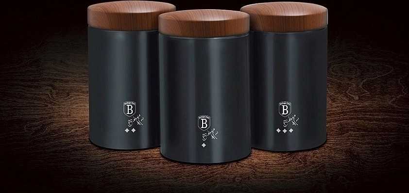 Berlingerhaus Dóza na potraviny sada 3 ks Ebony Line Rosewood 